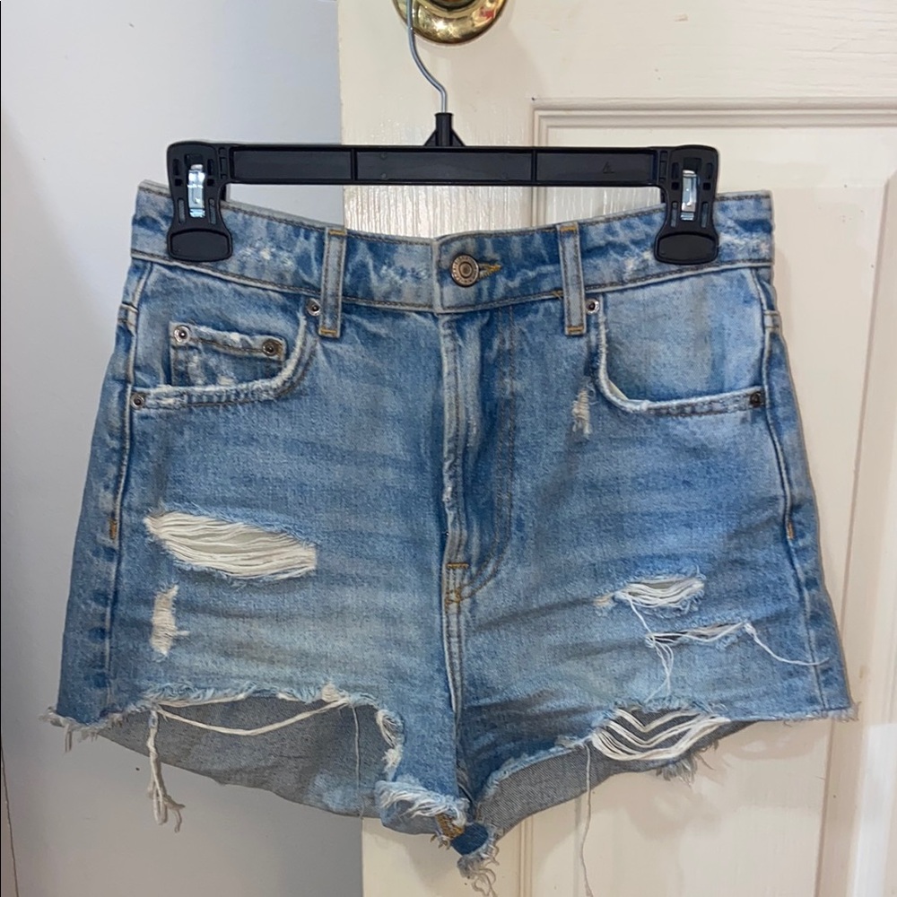 Zara Distressed Jean Shorts